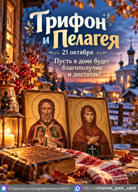 Открытка «Трифон и Пелагея»