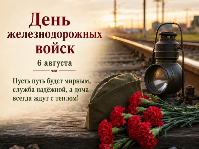 Открытка «День Железнодорожных Войск»