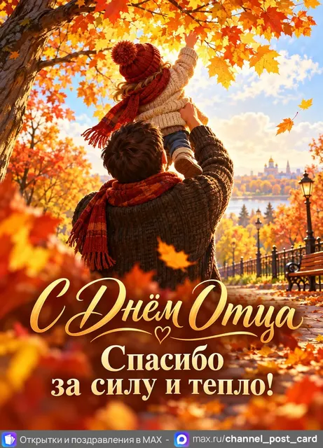 С Днём Отца — открытка «День отца»