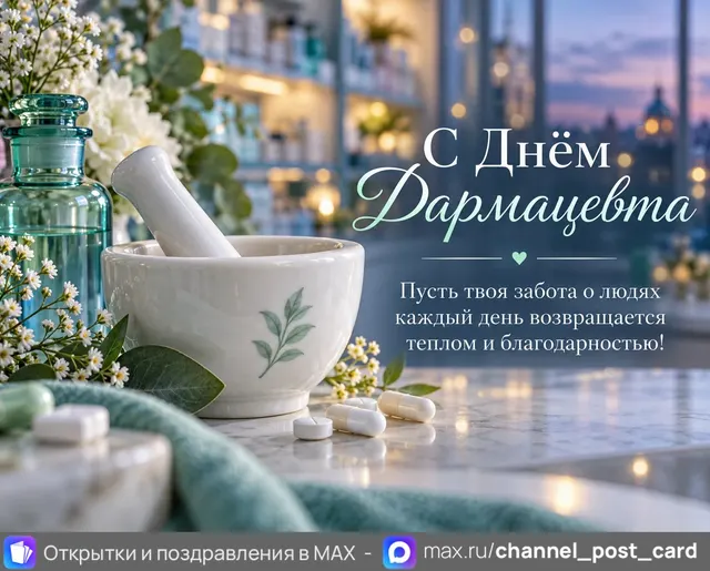 Открытка «С Днём фармацевта»