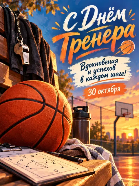 С Днём Тренера — открытка «День тренера»
