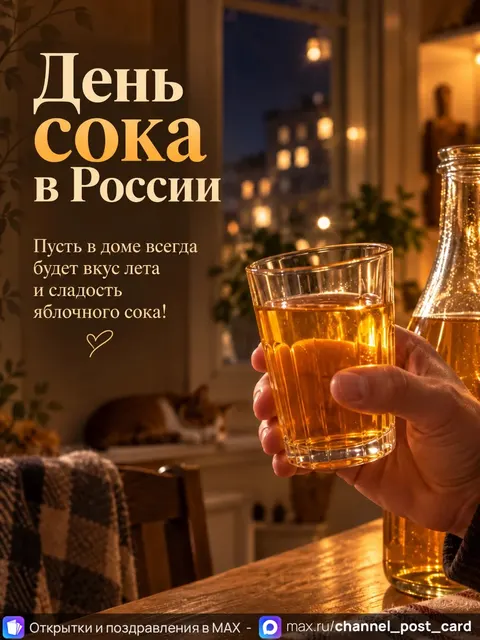 Открытка «День сока»