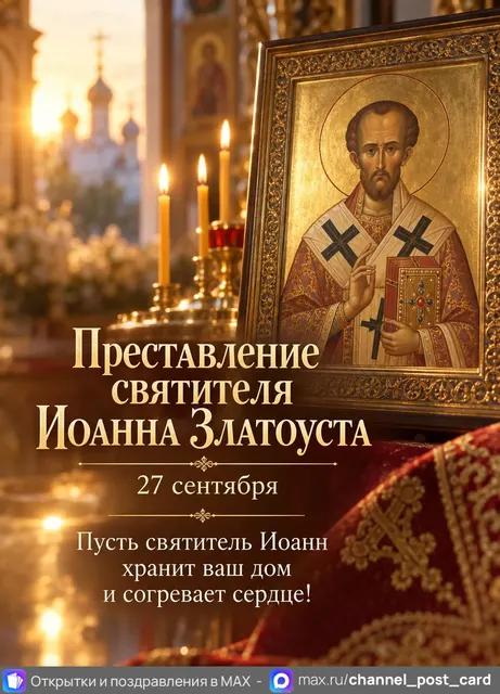 Открытка «Преставление святителя Иоанна Златоуста»