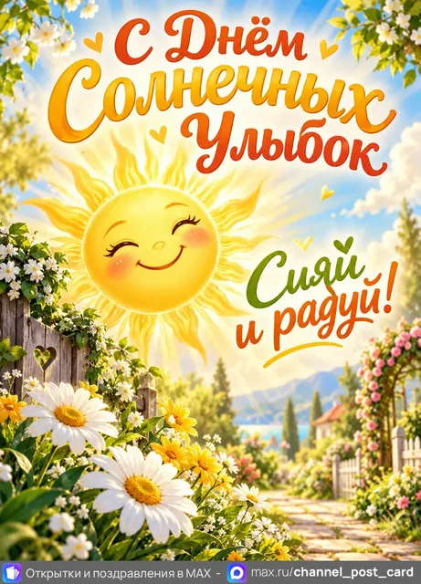 С Днём Солнечных Улыбок — открытка «День солнечных улыбок»