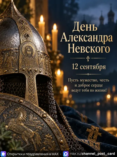 Открытка «День Александра Невского»