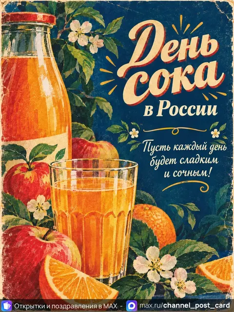 Открытка «С Днём Сока»