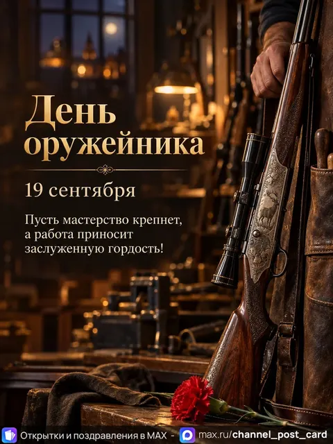 Открытка «День оружейника»