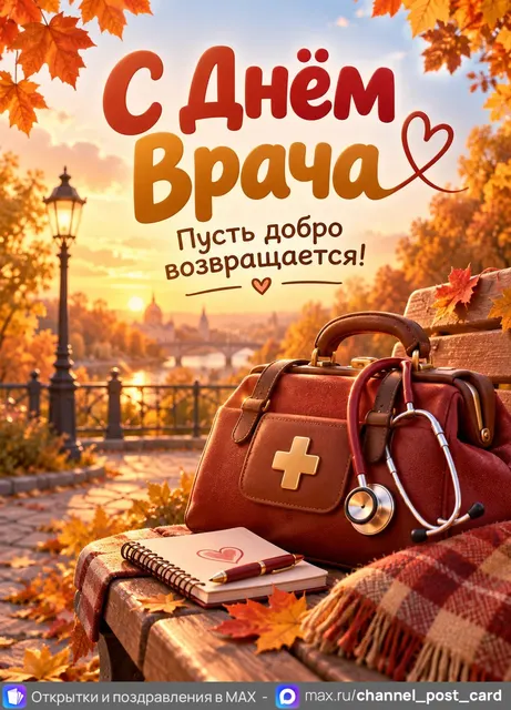 С Днём Врача — открытка «День врача»