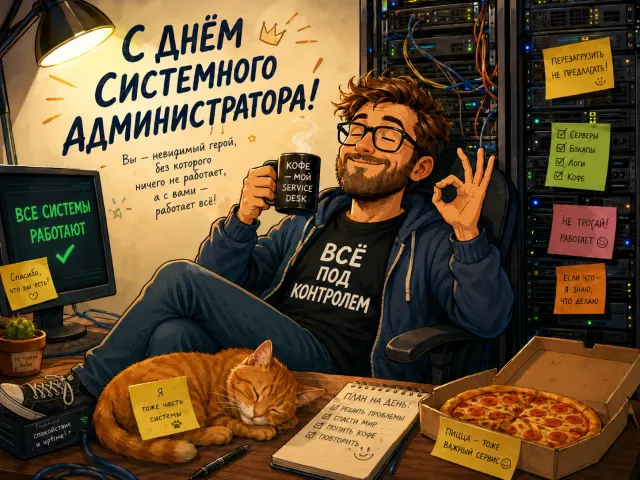 Открытка «С Днем Системного Администратора»