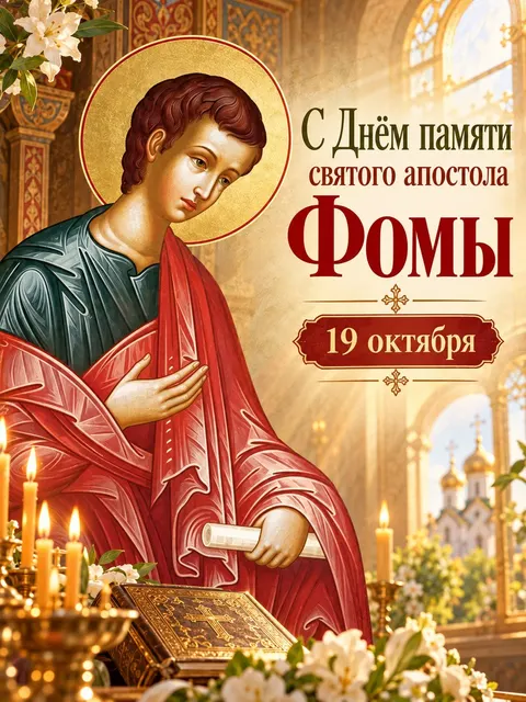 С Днем Апостола Фомы — открытка «Апостол Фома»