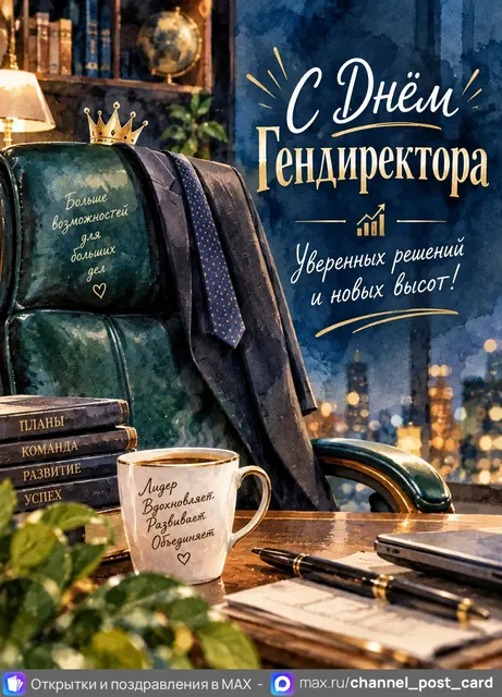 С Днём Гендиректора — открытка «День генерального директора»