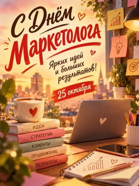 С Днем Маркетолога — открытка «День маркетолога»