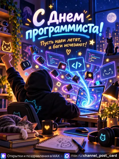 С Днем Программиста — открытка «День программиста»
