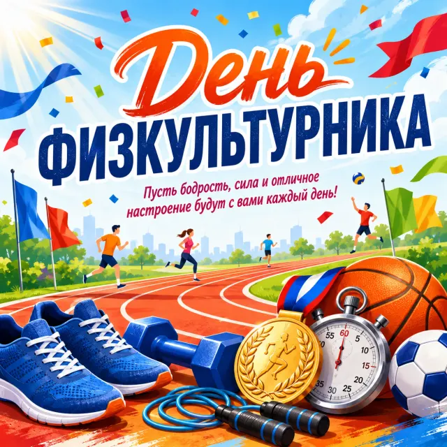 Открытка «День Физкультурника»