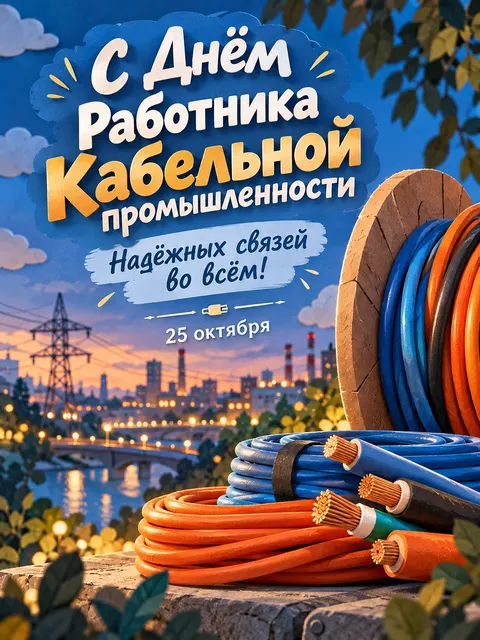 С Днём Работника Кабельной промышленности — открытка «День работника кабельной промышленности»
