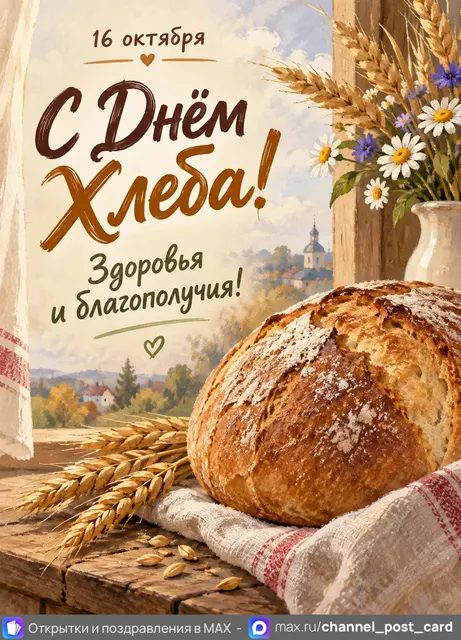 С Днём Хлеба — открытка «Всемирный день хлеба»