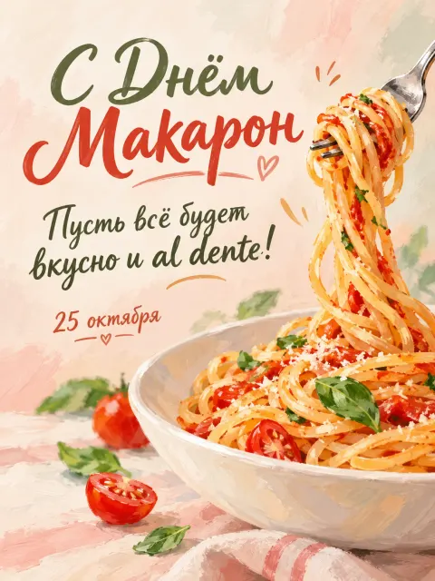 С Днем Макарон — открытка «Всемирный день макарон»