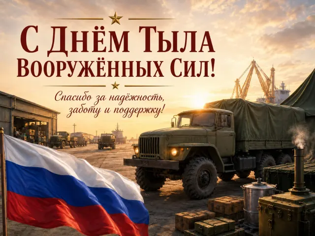 Открытка «С Днем Тыла Вооруженных Сил»