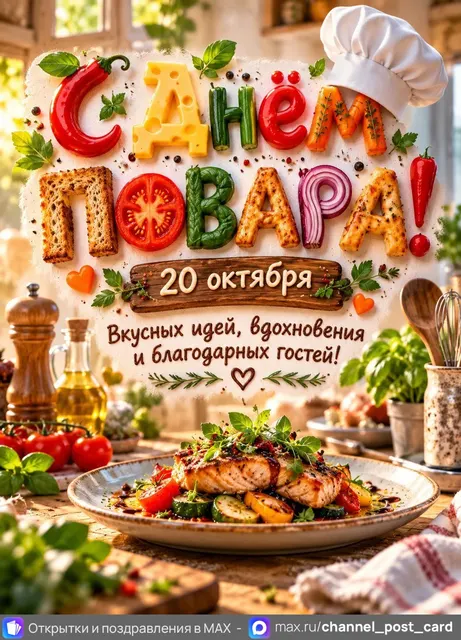 С Днем Повара — открытка «День повара»