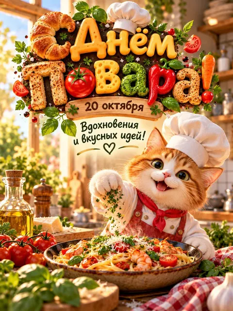 С Днём Повара — открытка «День повара»