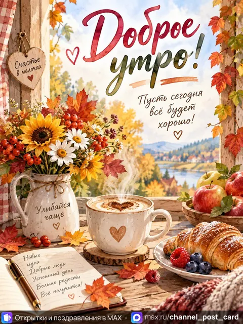 Открытка «Доброе утро»