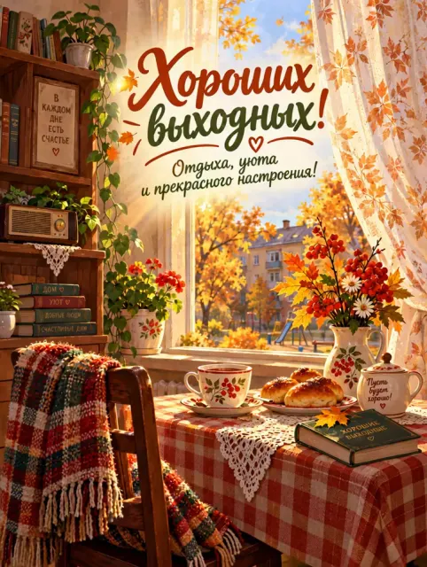 Открытка «Хороших выходных»
