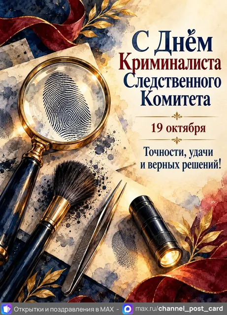 С Днём Криминалиста Следственного Комитета — открытка «День криминалиста Следственного комитета»