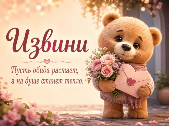 Открытка «Извини»