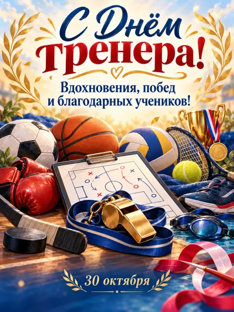 Открытки «День тренера»