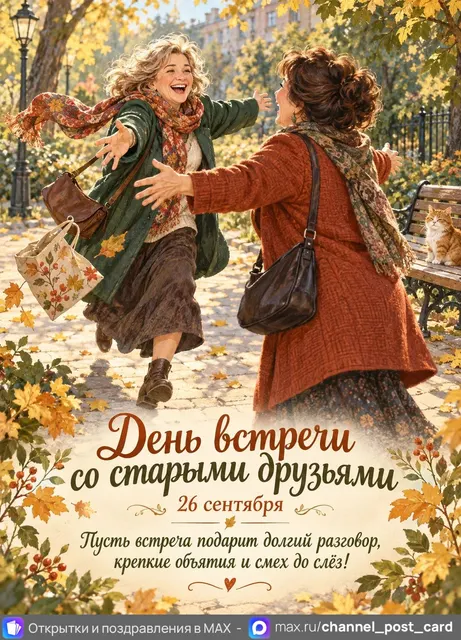 Открытка «День встречи со старыми друзьями»