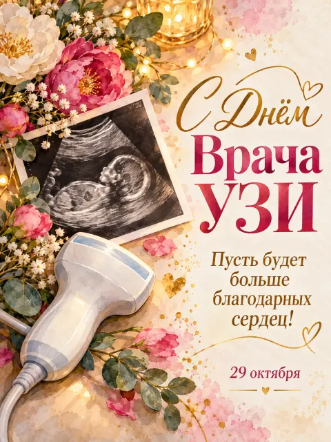 С Днем Врача УЗИ — открытка «День врача УЗИ»