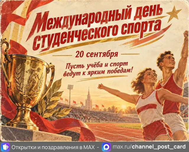 Открытка «Международный день студенческого спорта»