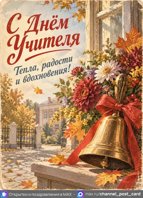 С Днём Учителя — открытка «День учителя»