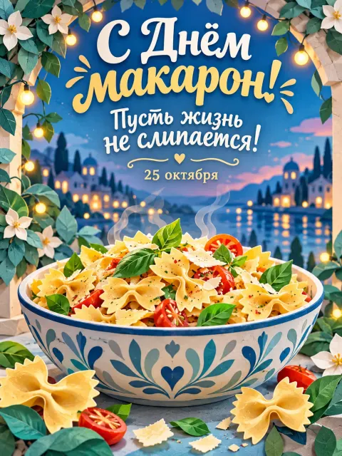 С Днем Макарон — открытка «Всемирный день макарон»