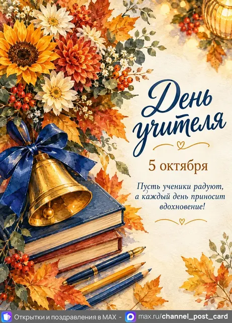 С Днём Учителя — открытка «День учителя»