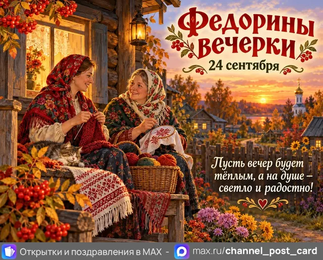 С Федориными вечерками — открытка «Федорины вечерки»