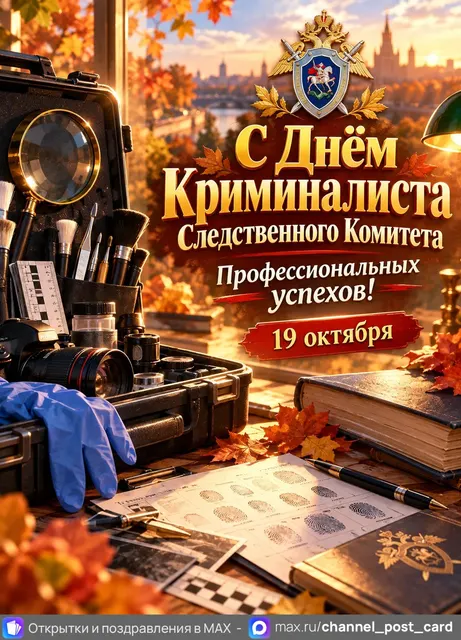 С Днём Криминалиста Следственного Комитета — открытка «День криминалиста Следственного комитета»