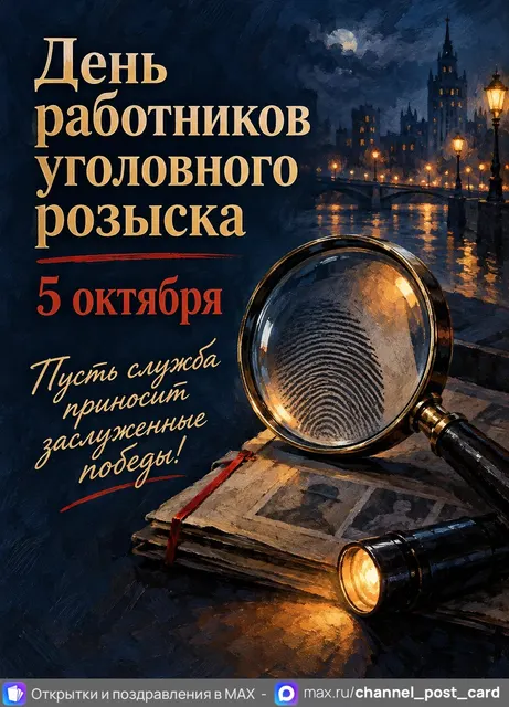С Днём Работников уголовного розыска — открытка «День работников уголовного розыска»