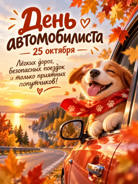 С Днем Автомобилиста — открытка «День автомобилиста»