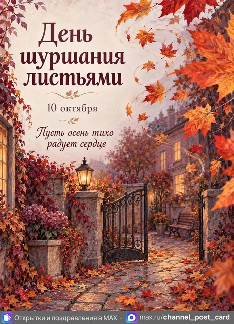 С Днём Шуршания листьями — открытка «День шуршания листьями»
