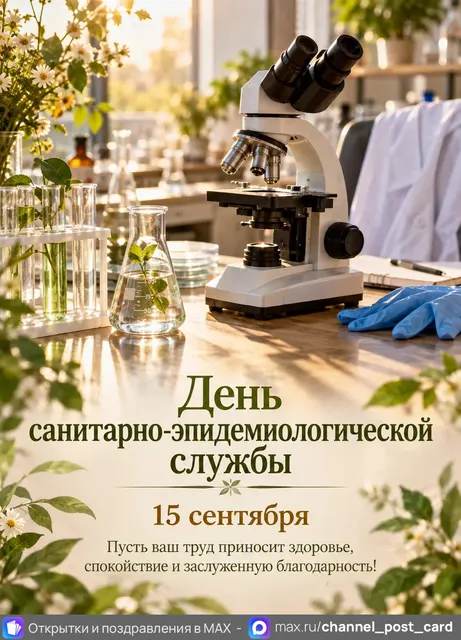 Открытка «День санитарно-эпидемиологической службы»