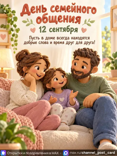 Открытка «С днем семейного общения»