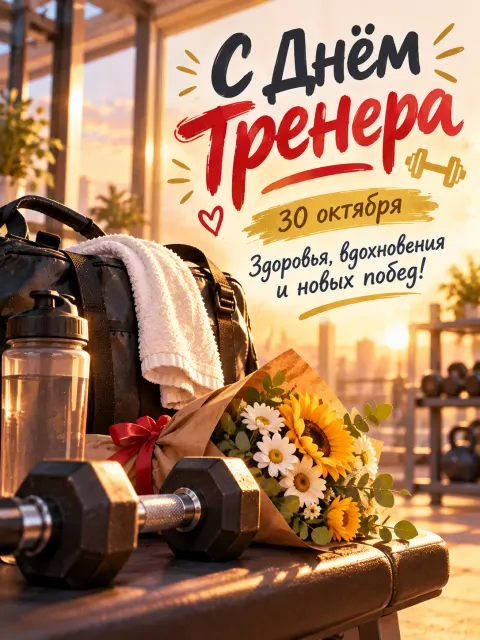 С Днём Тренера — открытка «День тренера»