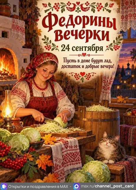 Открытка «Федорины вечерки»