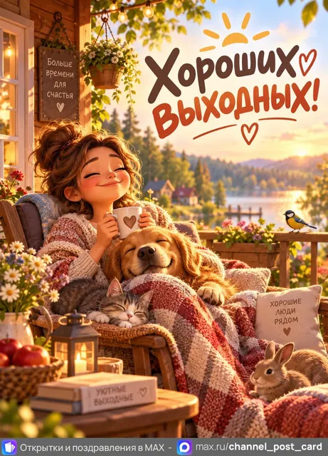 Открытка «Хороших выходных»