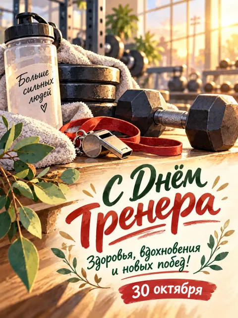 С Днём Тренера — открытка «День тренера»