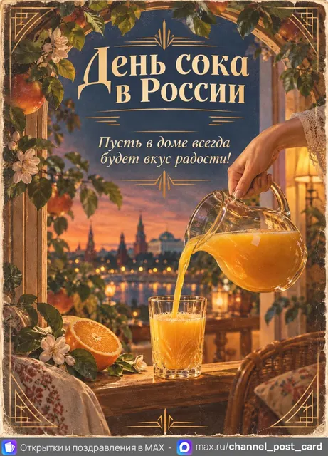 Открытка «С Днём Сока»