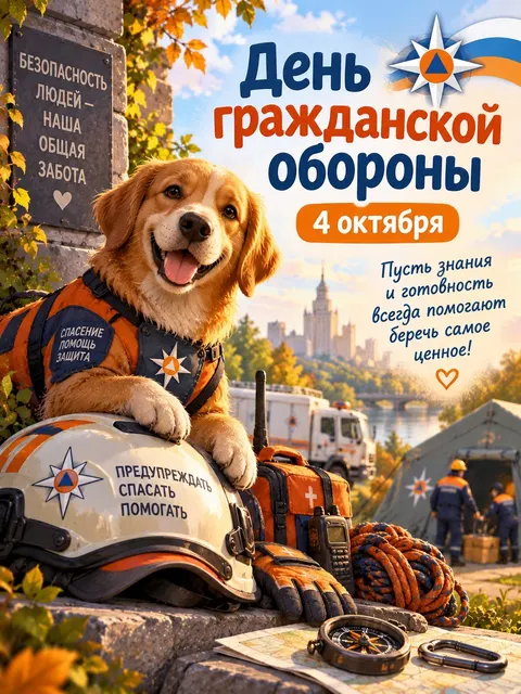 Открытка «День гражданской обороны»
