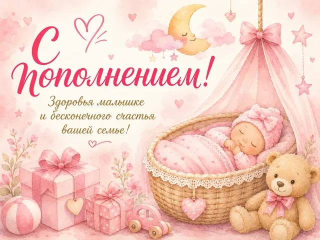 Открытка «С Пополнением»
