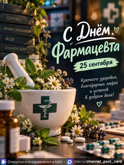 Открытка «С Днём фармацевта»